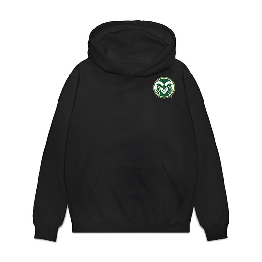 Colorado State - NCAA Football : Rocky Beers - Collage Premium Hooded Sweatshirt-0