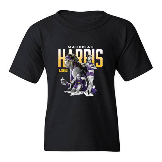 LSU - NCAA Women's Track & Field : Makeriah Harris - Collage Youth T-Shirt-0