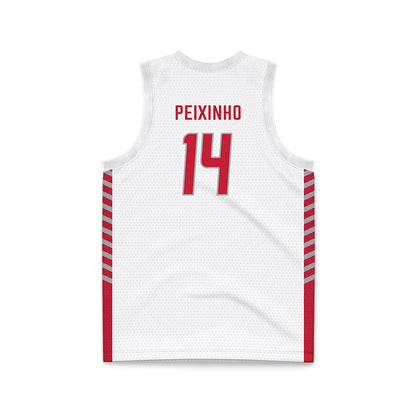 New Mexico - NCAA Women's Basketball : Leonor Peixinho - White Basketball Jersey-1