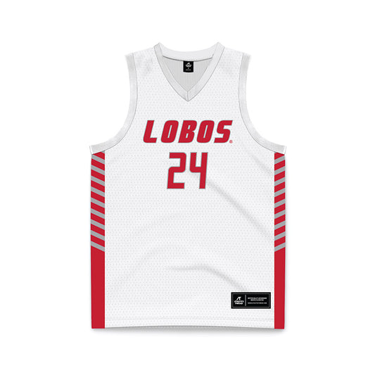 New Mexico - NCAA Women's Basketball : Jessie Joaquim - White Basketball Jersey-0