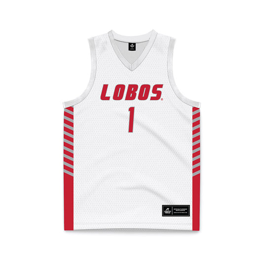 New Mexico - NCAA Women's Basketball : Lydie Mwamba - White Basketball Jersey-0