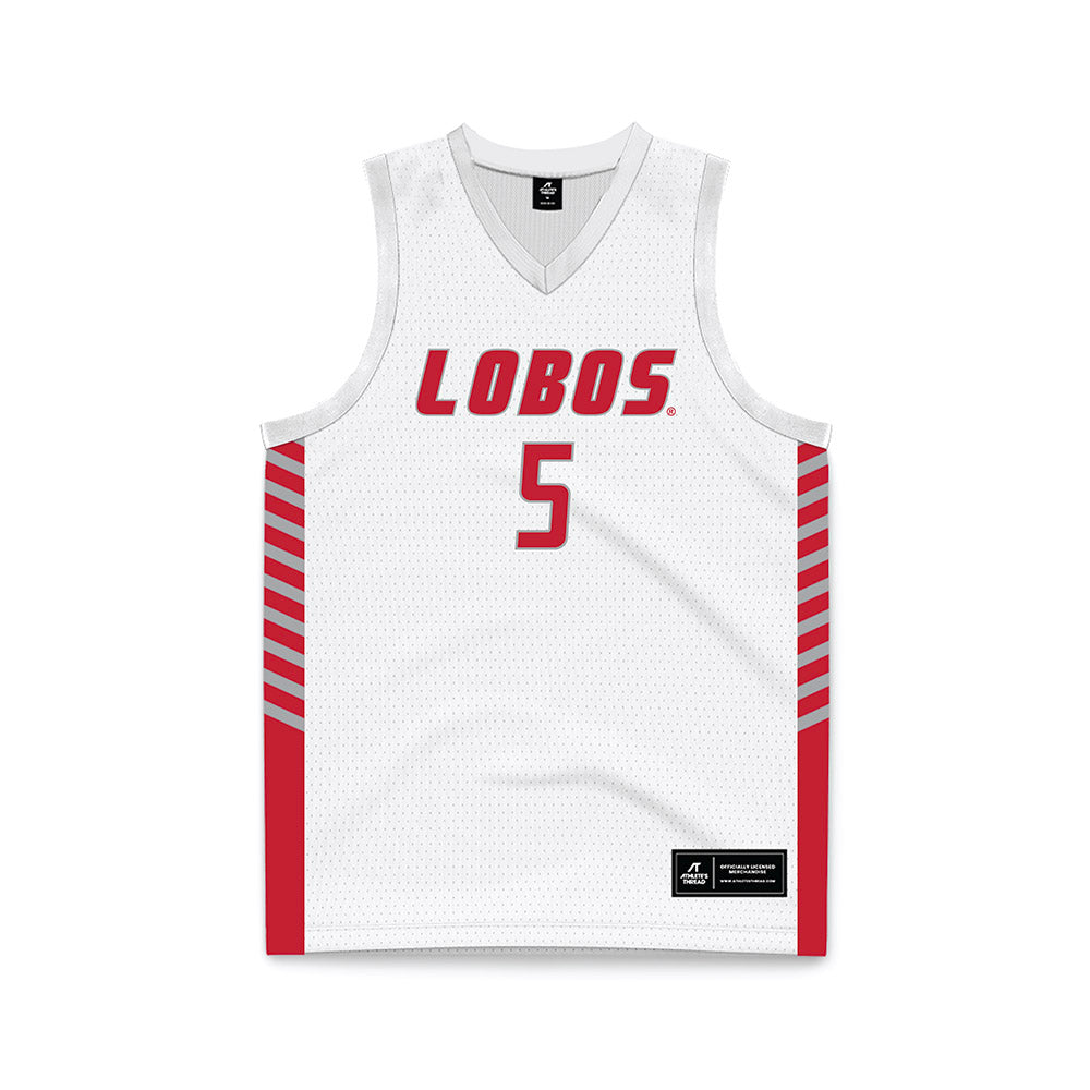 New Mexico - NCAA Women's Basketball : Kaia Foster - White Basketball Jersey-0