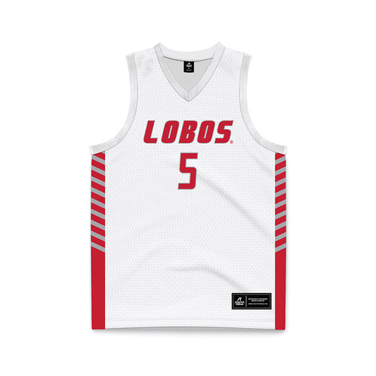 New Mexico - NCAA Women's Basketball : Kaia Foster - White Basketball Jersey-0