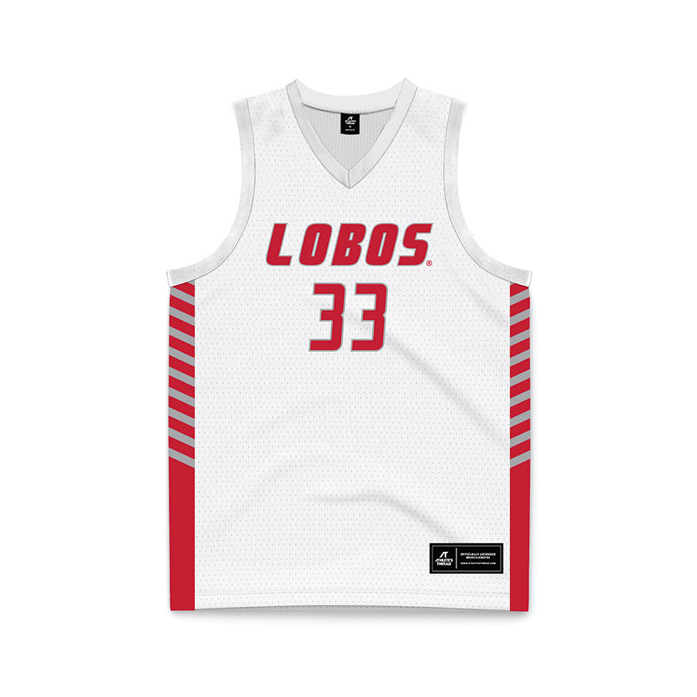 New Mexico - NCAA Women's Basketball : Vian' Cumber - White Basketball Jersey-0
