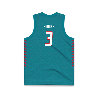 New Mexico - NCAA Women's Basketball : Destinee Hooks - Turquoise Basketball Jersey-1