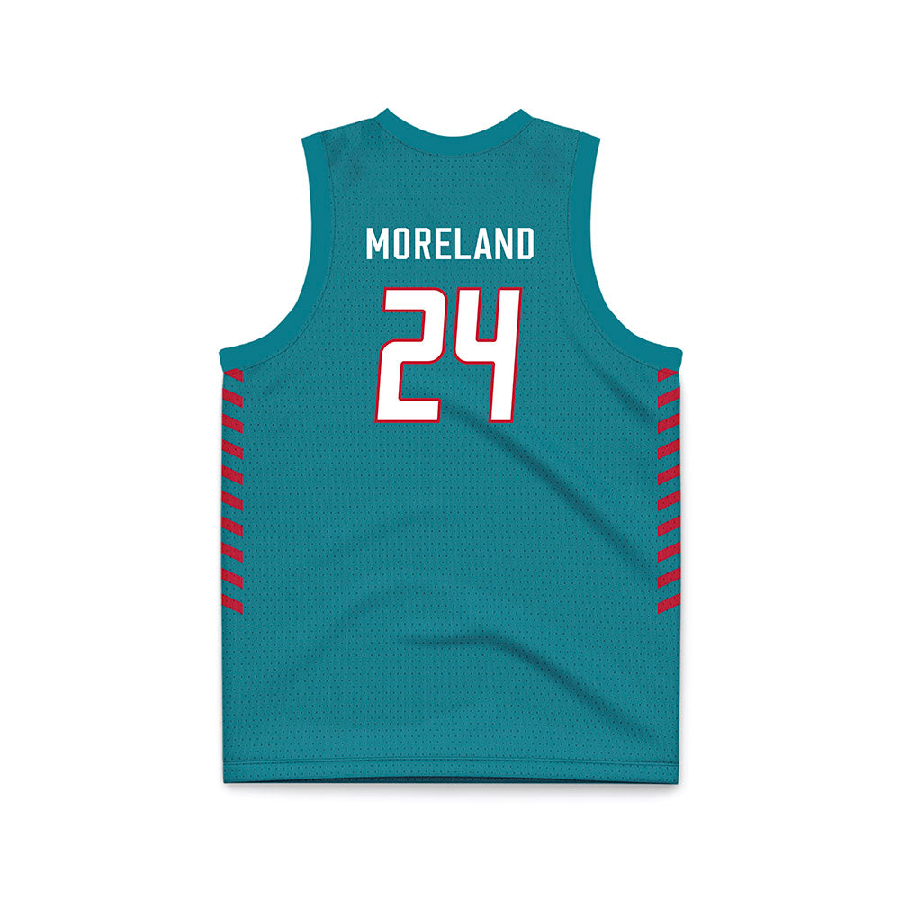 New Mexico - NCAA Women's Basketball : Amhyia Moreland - Turquoise Basketball Jersey-1