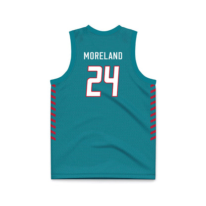 New Mexico - NCAA Women's Basketball : Amhyia Moreland - Turquoise Basketball Jersey-1