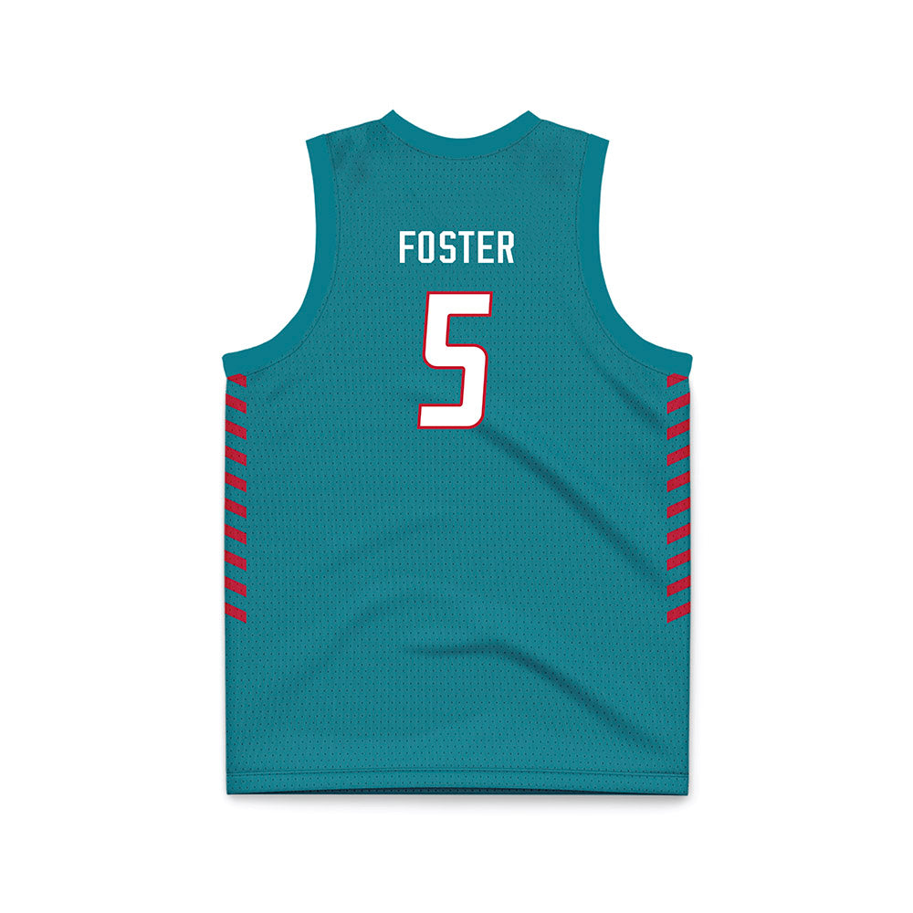 New Mexico - NCAA Women's Basketball : Kaia Foster - Turquoise Basketball Jersey-1