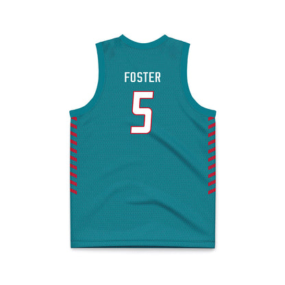New Mexico - NCAA Women's Basketball : Kaia Foster - Turquoise Basketball Jersey-1