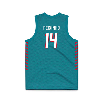 New Mexico - NCAA Women's Basketball : Leonor Peixinho - Turquoise Basketball Jersey-1