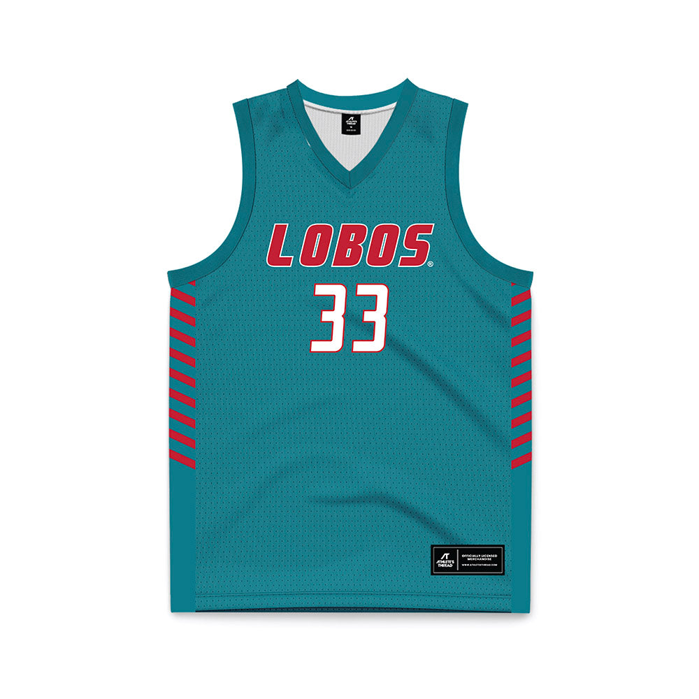 New Mexico - NCAA Women's Basketball : Vian' Cumber - Turquoise Basketball Jersey-0