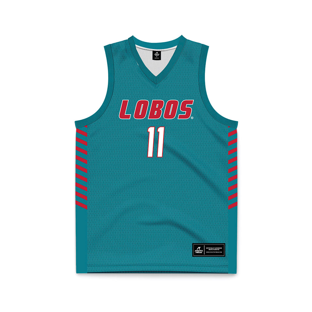 New Mexico - NCAA Women's Basketball : Nayli Padilla Chinea - Turquoise Basketball Jersey-0