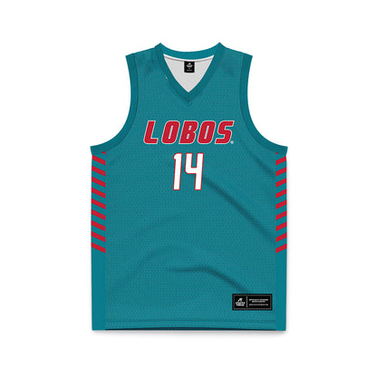 New Mexico - NCAA Women's Basketball : Leonor Peixinho - Turquoise Basketball Jersey-0