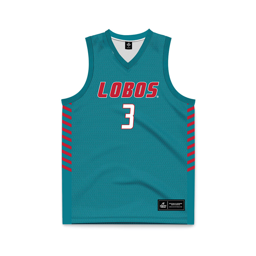 New Mexico - NCAA Women's Basketball : Destinee Hooks - Turquoise Basketball Jersey-0