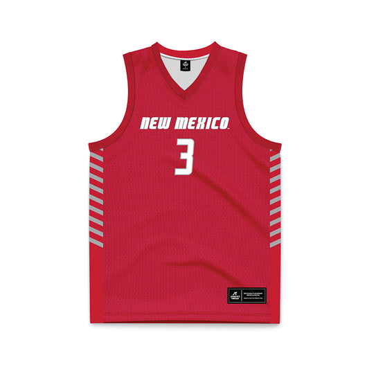 New Mexico - NCAA Women's Basketball : Destinee Hooks - Red Basketball Jersey-0