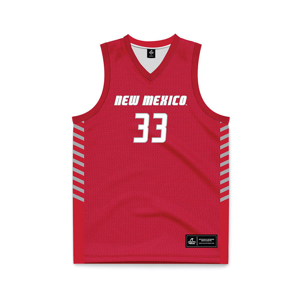 New Mexico - NCAA Women's Basketball : Vian' Cumber - Red Basketball Jersey-0