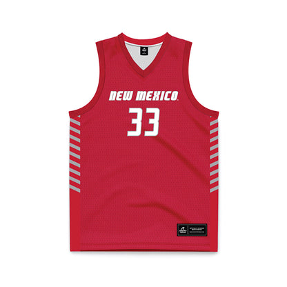 New Mexico - NCAA Women's Basketball : Vian' Cumber - Red Basketball Jersey-0