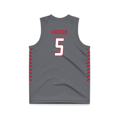 New Mexico - NCAA Women's Basketball : Kaia Foster - Anthracite Basketball Jersey-1
