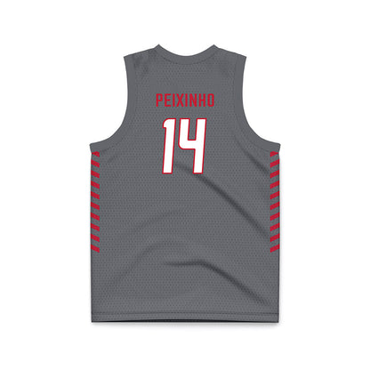 New Mexico - NCAA Women's Basketball : Leonor Peixinho - Anthracite Basketball Jersey-1
