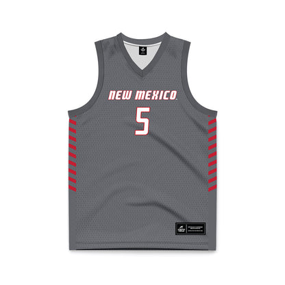 New Mexico - NCAA Women's Basketball : Kaia Foster - Anthracite Basketball Jersey-0