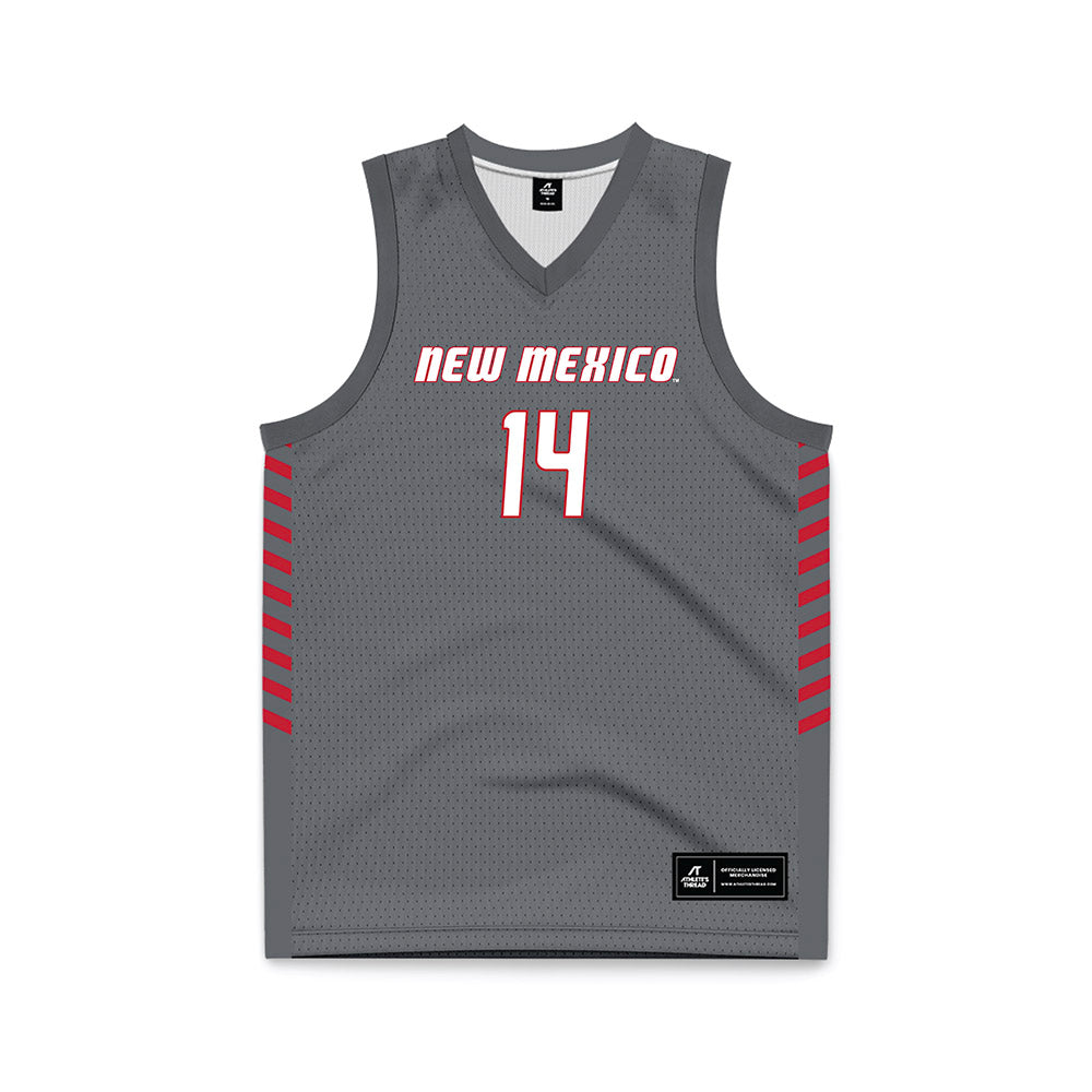 New Mexico - NCAA Women's Basketball : Leonor Peixinho - Anthracite Basketball Jersey-0