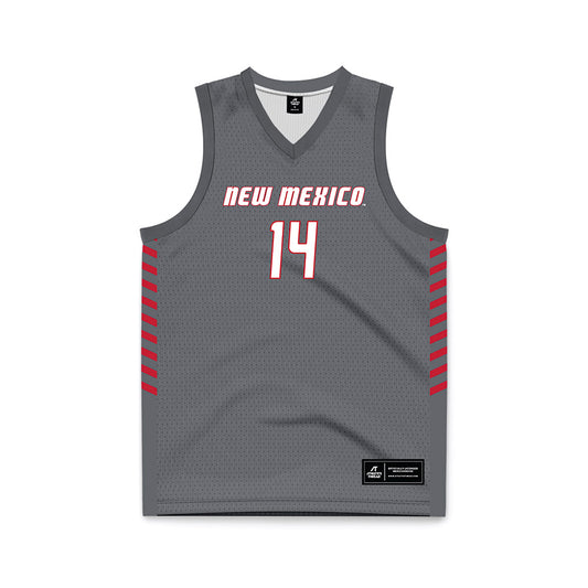 New Mexico - NCAA Women's Basketball : Leonor Peixinho - Anthracite Basketball Jersey-0