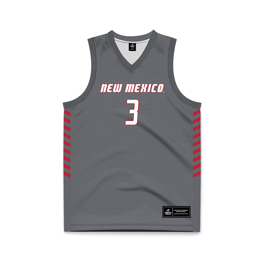 New Mexico - NCAA Women's Basketball : Destinee Hooks - Anthracite Basketball Jersey-0
