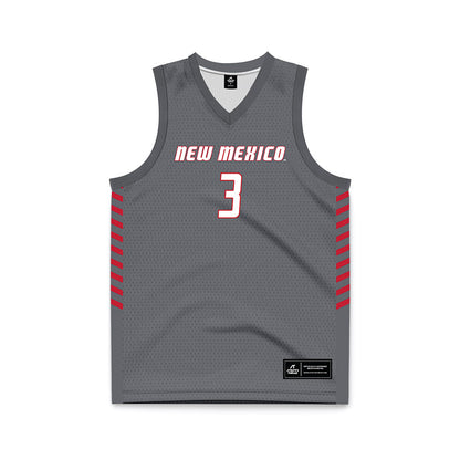 New Mexico - NCAA Women's Basketball : Destinee Hooks - Anthracite Basketball Jersey-0
