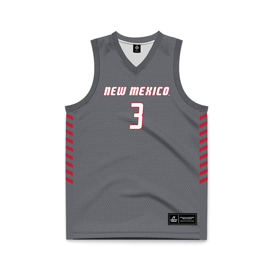New Mexico - NCAA Women's Basketball : Destinee Hooks - Anthracite Basketball Jersey-0