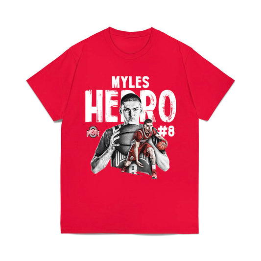 Ohio State - NCAA Men's Basketball : Myles Herro - Collage Comfort Colors T-Shirt-0