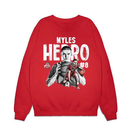 Ohio State - NCAA Men's Basketball : Myles Herro - Collage Premium Crewneck Sweatshirt-0