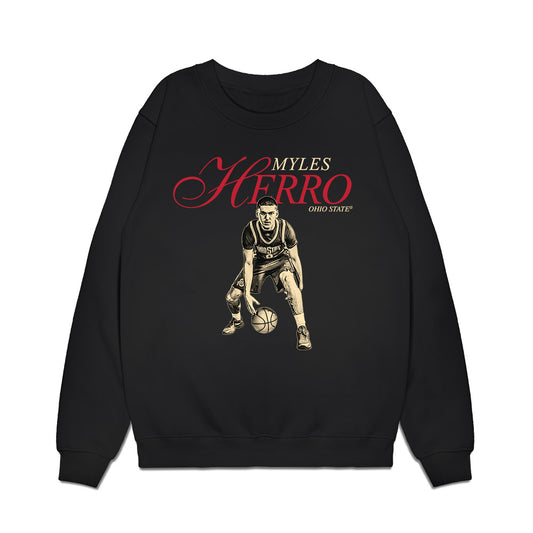 Ohio State - NCAA Men's Basketball : Myles Herro - Legacy Premium Crewneck Sweatshirt-0