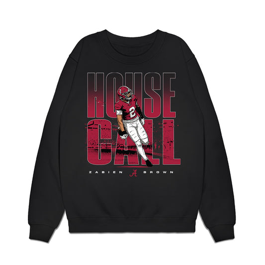 Alabama - NCAA Football : Zabien Brown - House Call Graphic Tee Premium Crewneck Sweatshirt-0
