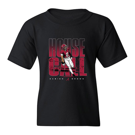 Alabama - NCAA Football : Zabien Brown - House Call Graphic Tee Youth T-Shirt-0