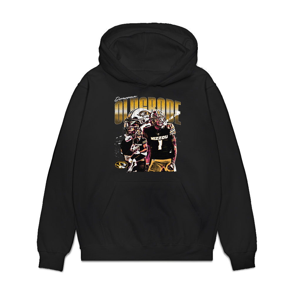 Missouri - NCAA Football : Donovan Olugbode - Collage Premium Hooded Sweatshirt-0