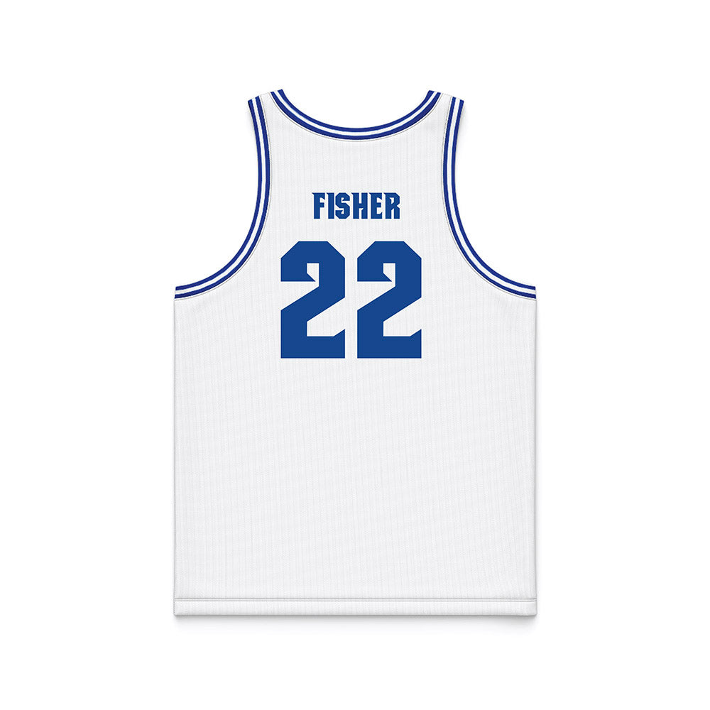 Seton Hall - NCAA Men's Basketball : Elijah Fisher - White Basketball Jersey-1