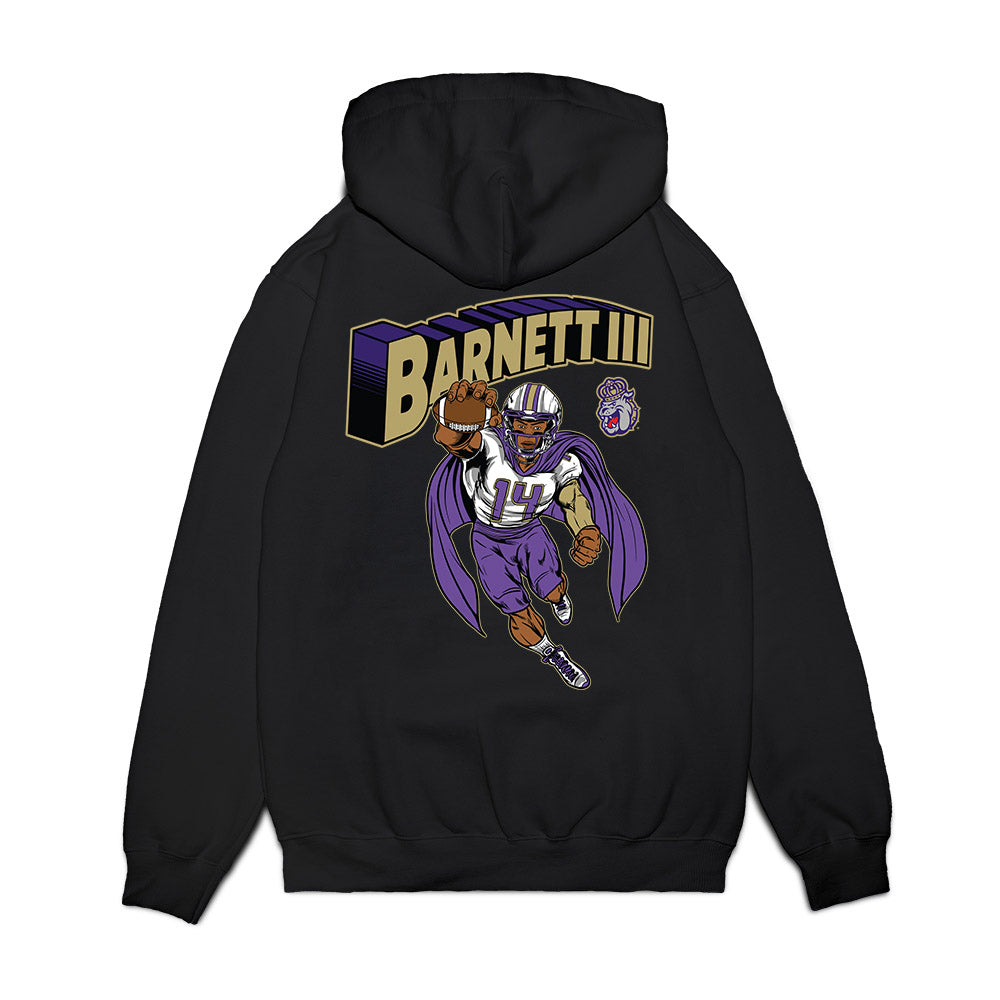 JMU - NCAA Football : Alonza Barnett III - Thunder Barnett Premium Hooded Sweatshirt-1