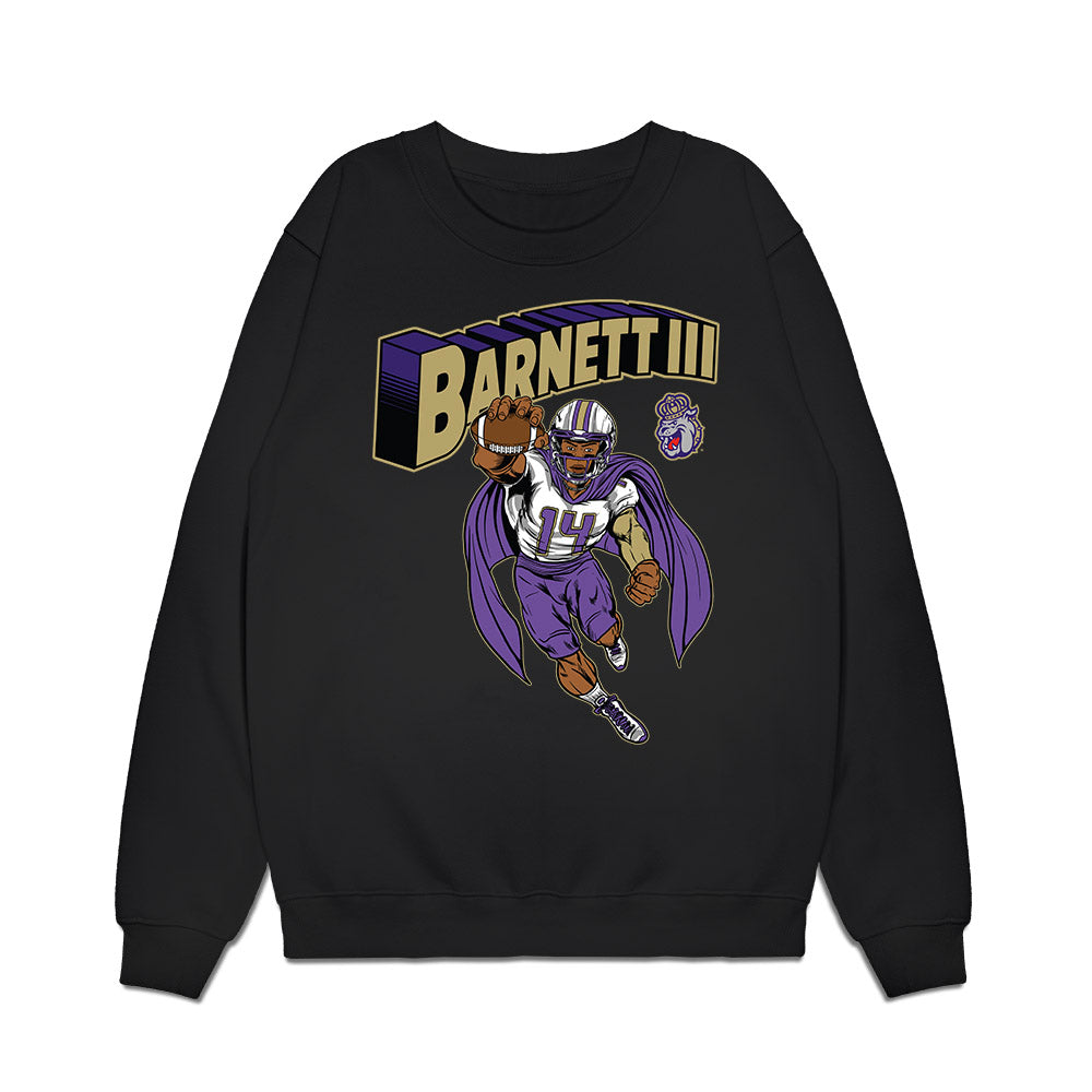 JMU - NCAA Football : Alonza Barnett III - Thunder Barnett Premium Crewneck Sweatshirt-0