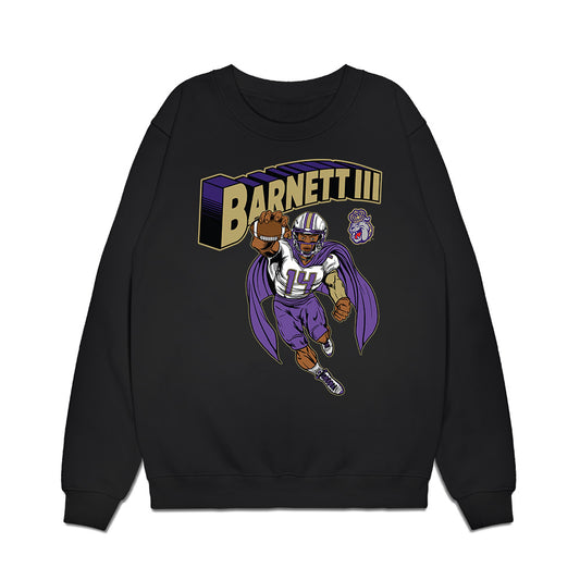 JMU - NCAA Football : Alonza Barnett III - Thunder Barnett Premium Crewneck Sweatshirt-0