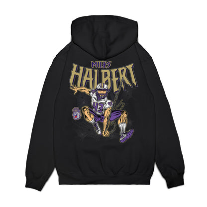 JMU - NCAA Football : Miles Halbert - SpiderMiles Premium Hooded Sweatshirt-1