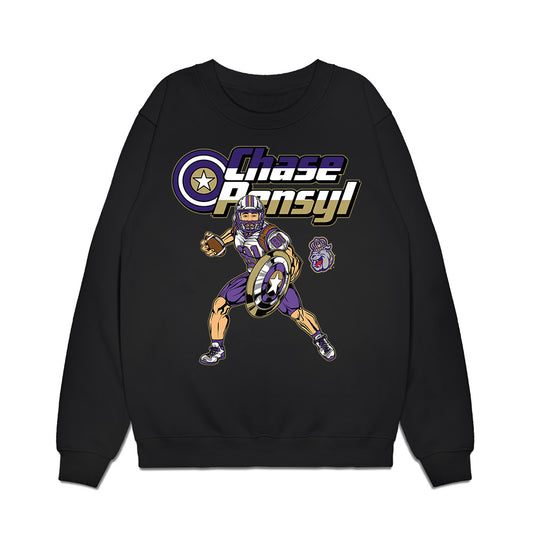 JMU - NCAA Football : Chase Pensyl - Captain Chase Premium Crewneck Sweatshirt-0