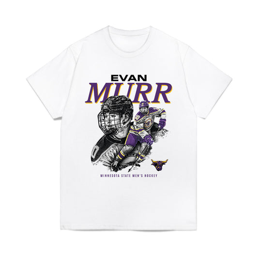 Minn. St. - NCAA Men's Ice Hockey : Evan Murr - Comfort Colors T-Shirt-0