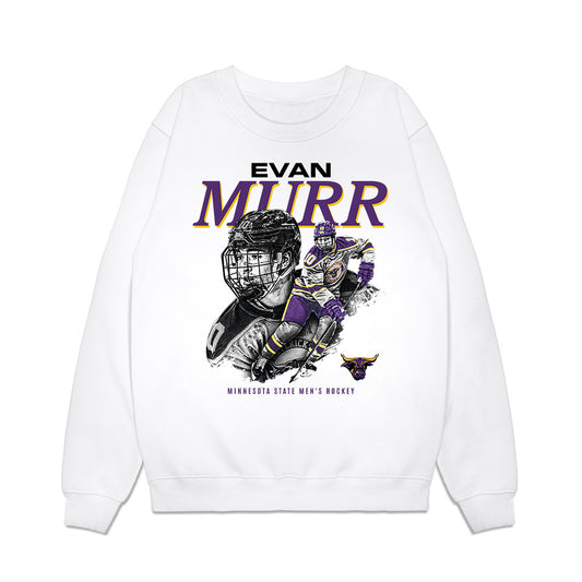 Minn. St. - NCAA Men's Ice Hockey : Evan Murr - Premium Crewneck Sweatshirt-0