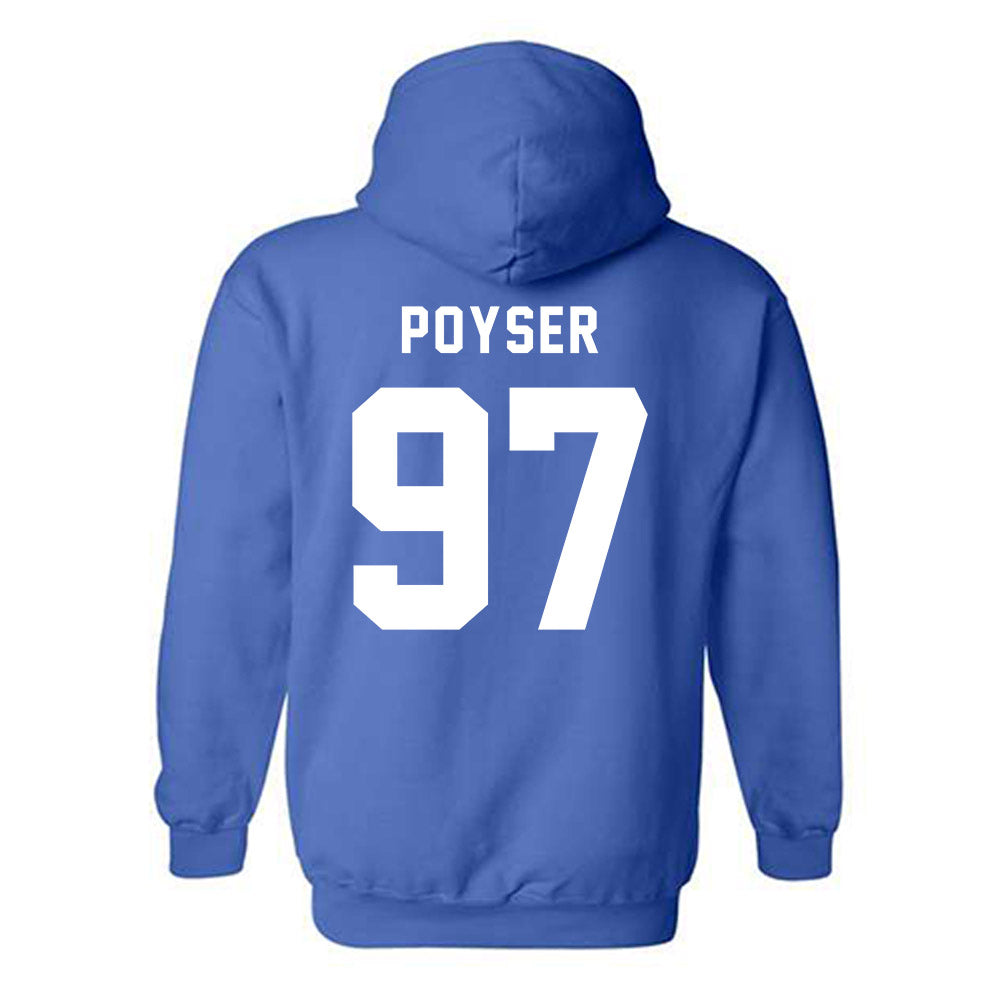 Buffalo - NCAA Football : Junior Poyser - Buffalo vs Everybody Hooded Sweatshirt-1