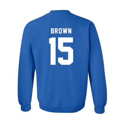 Buffalo - NCAA Football : SaVeon Brown - Buffalo vs Everybody Crewneck Sweatshirt-1