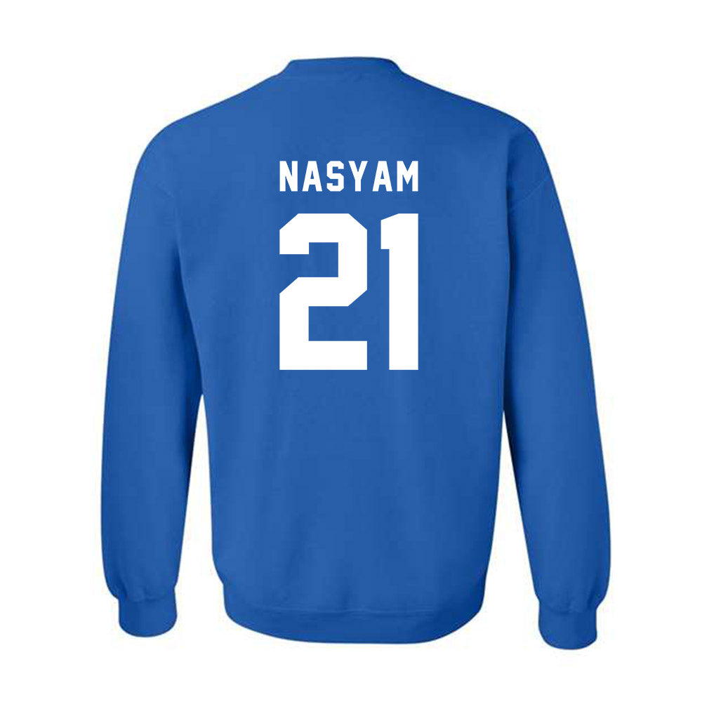 Buffalo - NCAA Men's Tennis : faiz nasyam - Buffalo vs Everybody Crewneck Sweatshirt-1