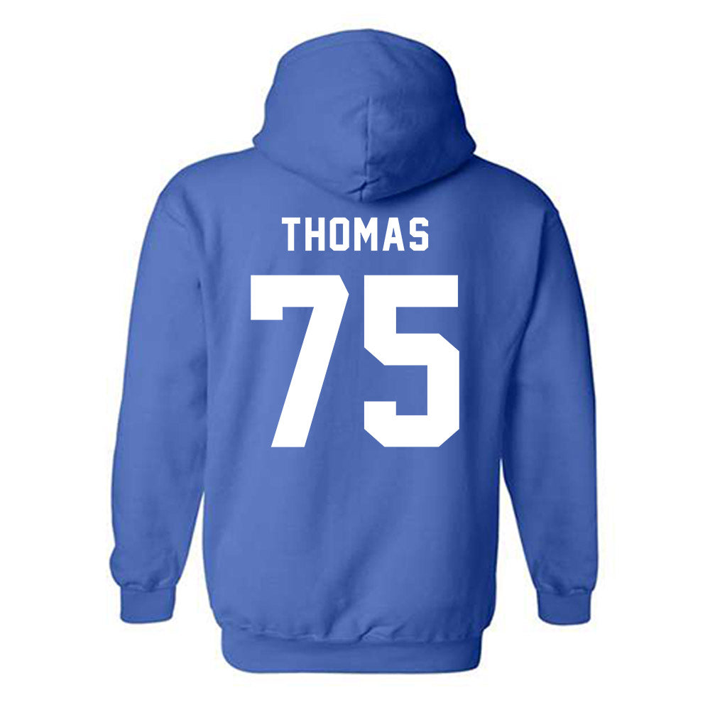 Buffalo - NCAA Football : Ahmaan Thomas - Buffalo vs Everybody Hooded Sweatshirt-1