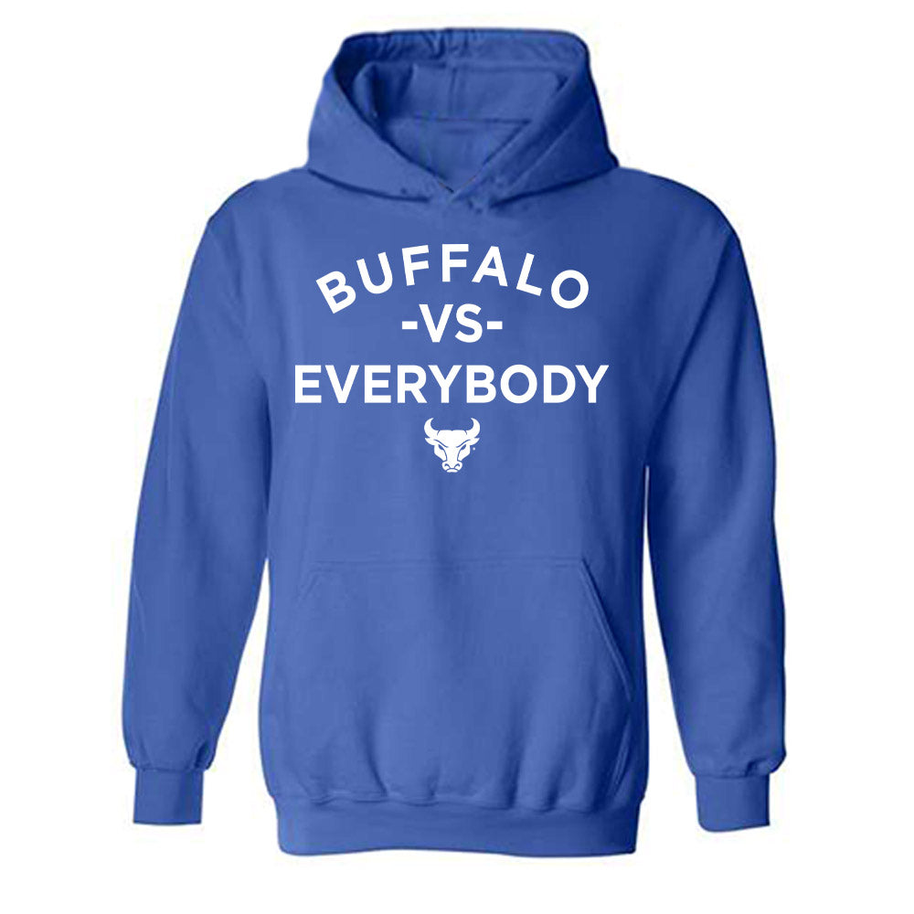 Buffalo - NCAA Men's Track & Field : Mitch Diamond - Buffalo vs Everybody Hooded Sweatshirt-0
