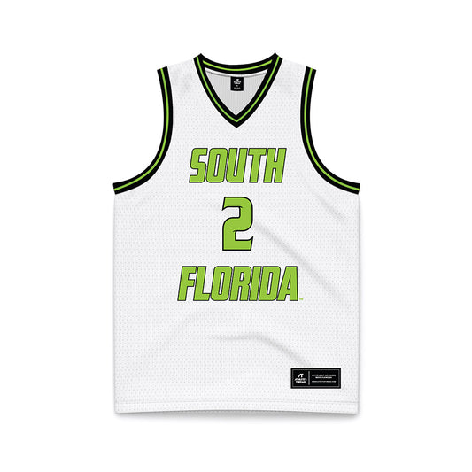 USF - NCAA Men's Basketball : Wes Enis - White Basketball Jersey-0