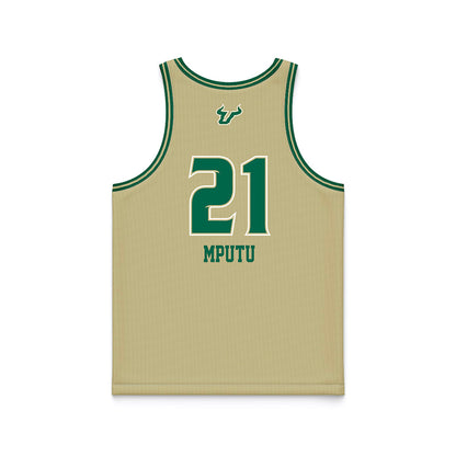 USF - NCAA Women's Basketball : Lor Mputu - Gold Basketball Jersey-1